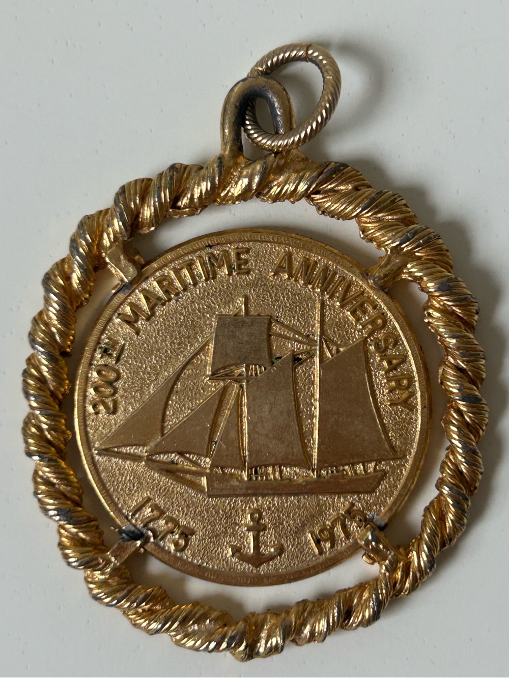 200th Martime Anniversary Necklace Charm
